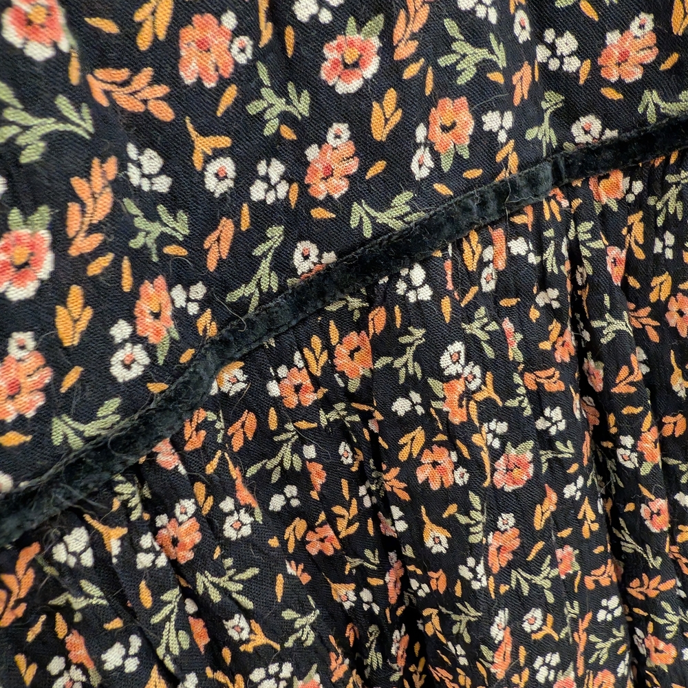 Dip Beautiful Black and Pink Floral Maxi Dress Size Medium - Picture 3 of 11